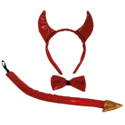 Duivelset Rood Met Gouden Staartpunt