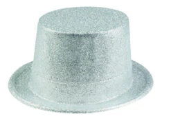 Boland Hoed Glitter Unisex Hoog, Diverse Kleuren -Scattando Webshop Winkel BolandHoedGlitterZilver