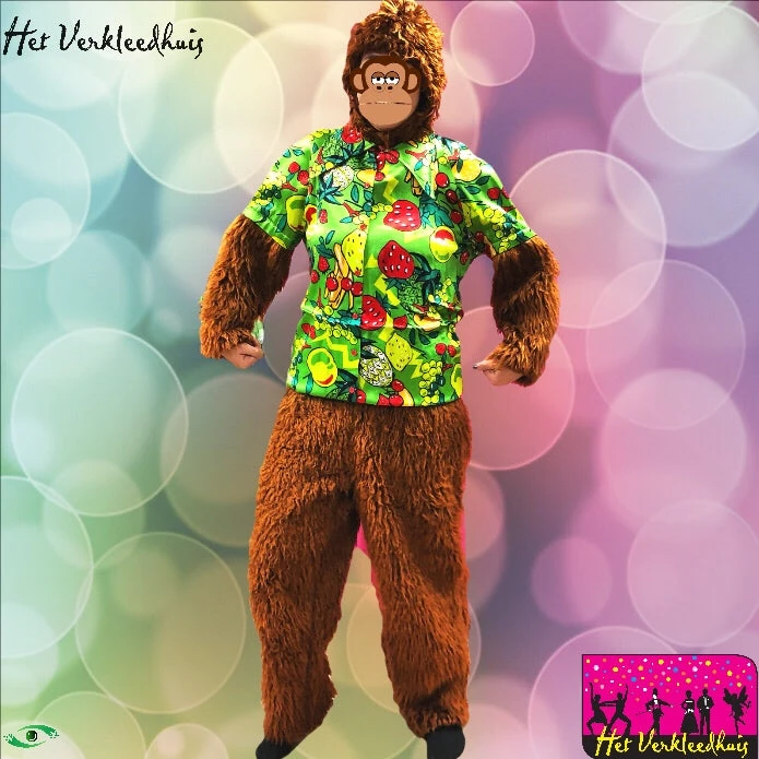 Funny Monkey Aap Mascotte Kostuum | Huur 3 Funny Monkey Aap Mascotte Kostuum | Huur