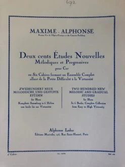 200 Etudes Nouvelles Mélodiques Et Progressives, Maxim Alphonse, Horn, Deel 4