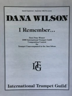 I Remember, Dana Wilson, Trompet