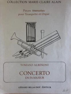 Concerto In Fa Majeur, Tomaso Albinoni, Voor Trompet En Orgel