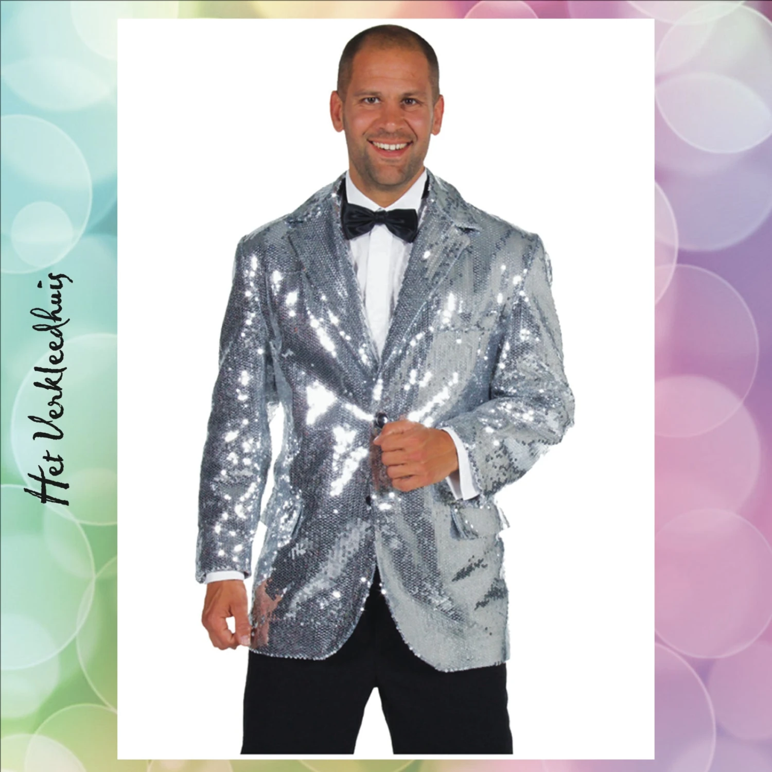 Colbert Pailletten Luxe Gevoerd Zilver / Goud | Huur 3 Colbert Pailletten Luxe Gevoerd Zilver / Goud | Huur