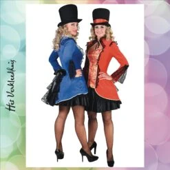 Jasje Nicky Burlesque Rood - Paars - Blauw - Kobalt | Huur