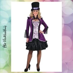 Jasje Nicky Burlesque Rood - Paars - Blauw - Kobalt | Huur -Scattando Webshop Winkel Shop 219135 Burlesque Paars