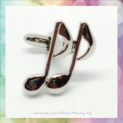 Manchetknopen / Cufflinks Muzieknoten Zilver