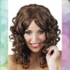 Pruik Cocktail Bruin 2 Pruik Cocktail Bruin -Scattando Webshop Winkel Shop Pruik Dolly Bruin Krul