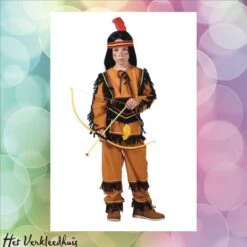 Indiaan Jongen Bruin Bovenstuk, Broek, Hoofdband