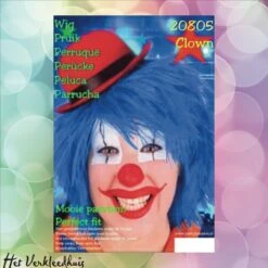 Clownspruik Blauw