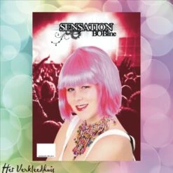 Pruik Sensation Bobline Roze