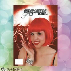 Pruik Sensation Bobline Rood