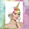 Pruik Unicorn Multi Colour Kort Model -Scattando Webshop Winkel Shop ZZ130164
