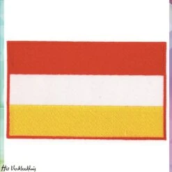 Applicatie Vlag Oeteldonk Rood/Wit/Geel