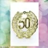Jubileumkrans 50 Jaar Plastic Goud 24 Cm. -Scattando Webshop Winkel Shop ZZ130365