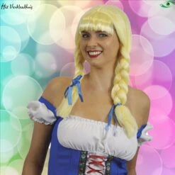 Pruik Gretchen Blond Met Vlechten