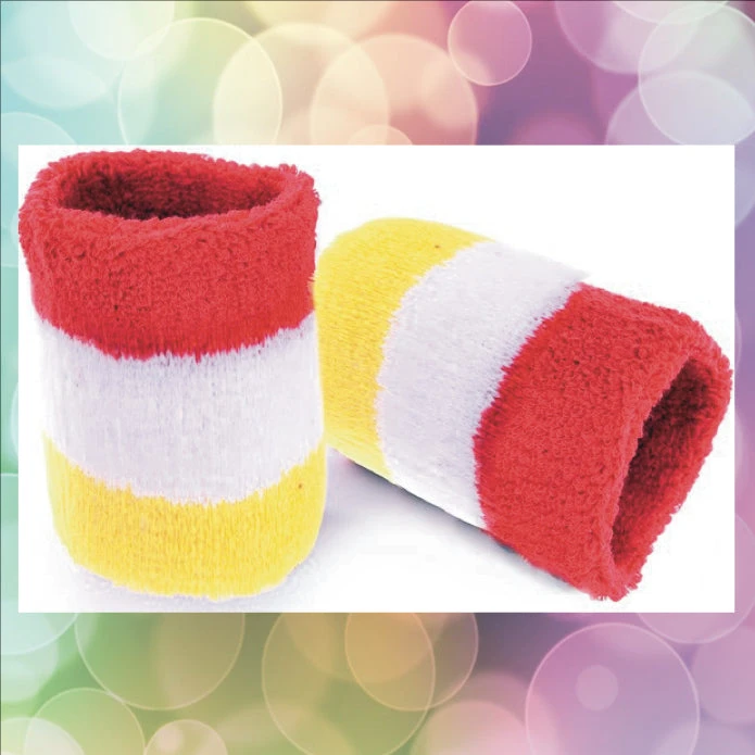 Pols / Zweet Bandje Rood Geel Wit Carnaval 3 Pols / Zweet Bandje Rood Geel Wit Carnaval