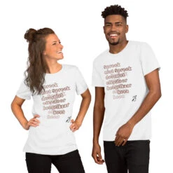 T-Shirt Praat Niet Door Elkaar Heen Unisex -Scattando Webshop Winkel mockup 1ad34946