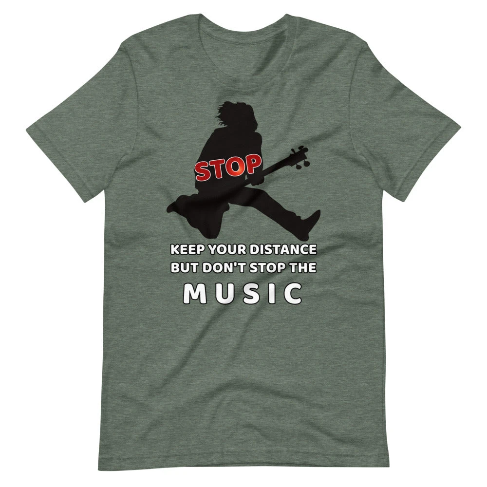 Keep Distance But Don't Stop The MUSIC, Short-Sleeve Unisex T-Shirt 7 Keep Distance But Don't Stop The MUSIC, Short-Sleeve Unisex T-Shirt - Afbeelding 5