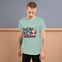 Monkey Business Short-Sleeve Unisex T-Shirt -Scattando Webshop Winkel mockup 2a25813b