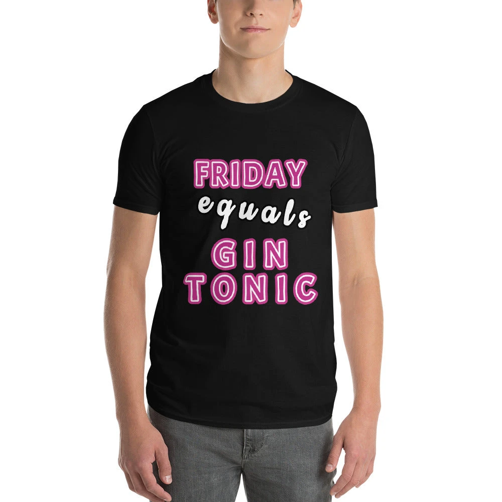 Friday Equals Gin Tonic Men’s Short-Sleeve T-Shirt 4 Friday Equals Gin Tonic Men’s Short-Sleeve T-Shirt - Afbeelding 2