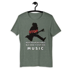 Keep Distance But Don't Stop The MUSIC, Short-Sleeve Unisex T-Shirt 15 Keep Distance But Don't Stop The MUSIC, Short-Sleeve Unisex T-Shirt -Scattando Webshop Winkel mockup 384ea2ab