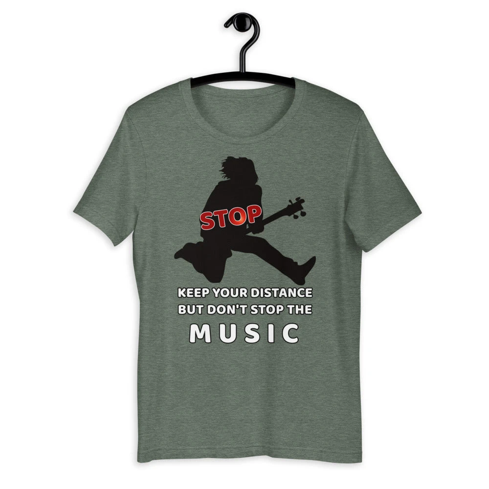 Keep Distance But Don't Stop The MUSIC, Short-Sleeve Unisex T-Shirt 6 Keep Distance But Don't Stop The MUSIC, Short-Sleeve Unisex T-Shirt - Afbeelding 4