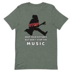 Keep Distance But Don't Stop The MUSIC, Short-Sleeve Unisex T-Shirt 14 Keep Distance But Don't Stop The MUSIC, Short-Sleeve Unisex T-Shirt -Scattando Webshop Winkel mockup 4e9e61bb