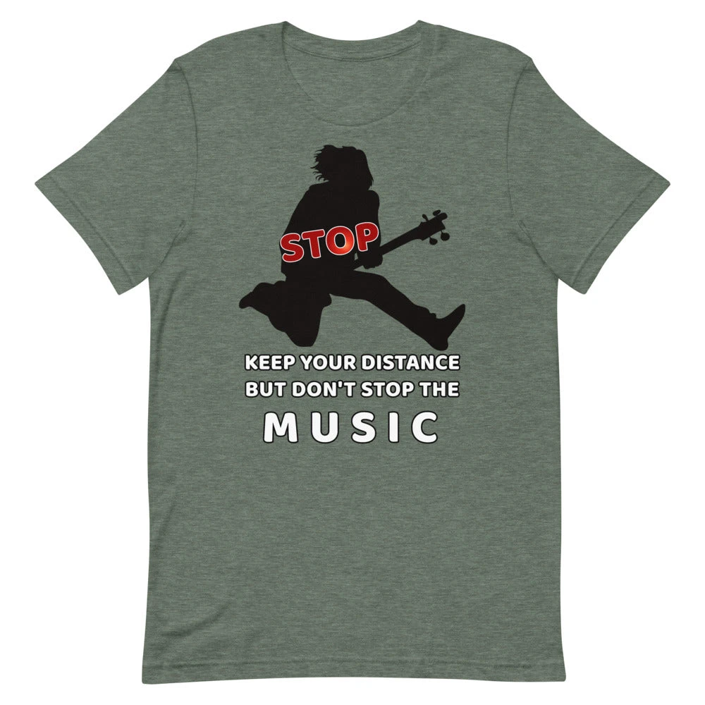 Keep Distance But Don't Stop The MUSIC, Short-Sleeve Unisex T-Shirt 5 Keep Distance But Don't Stop The MUSIC, Short-Sleeve Unisex T-Shirt - Afbeelding 3
