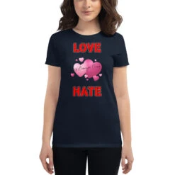Love Is Stronger Than Hate Women's Short Sleeve T-shirt -Scattando Webshop Winkel mockup 5a94af15