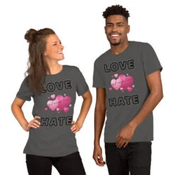 Love Is Stronger Than Hate Short-Sleeve Unisex T-Shirt, Gratis Verzending -Scattando Webshop Winkel mockup 64091e06