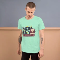 Monkey Business Short-Sleeve Unisex T-Shirt -Scattando Webshop Winkel mockup 656ade8a