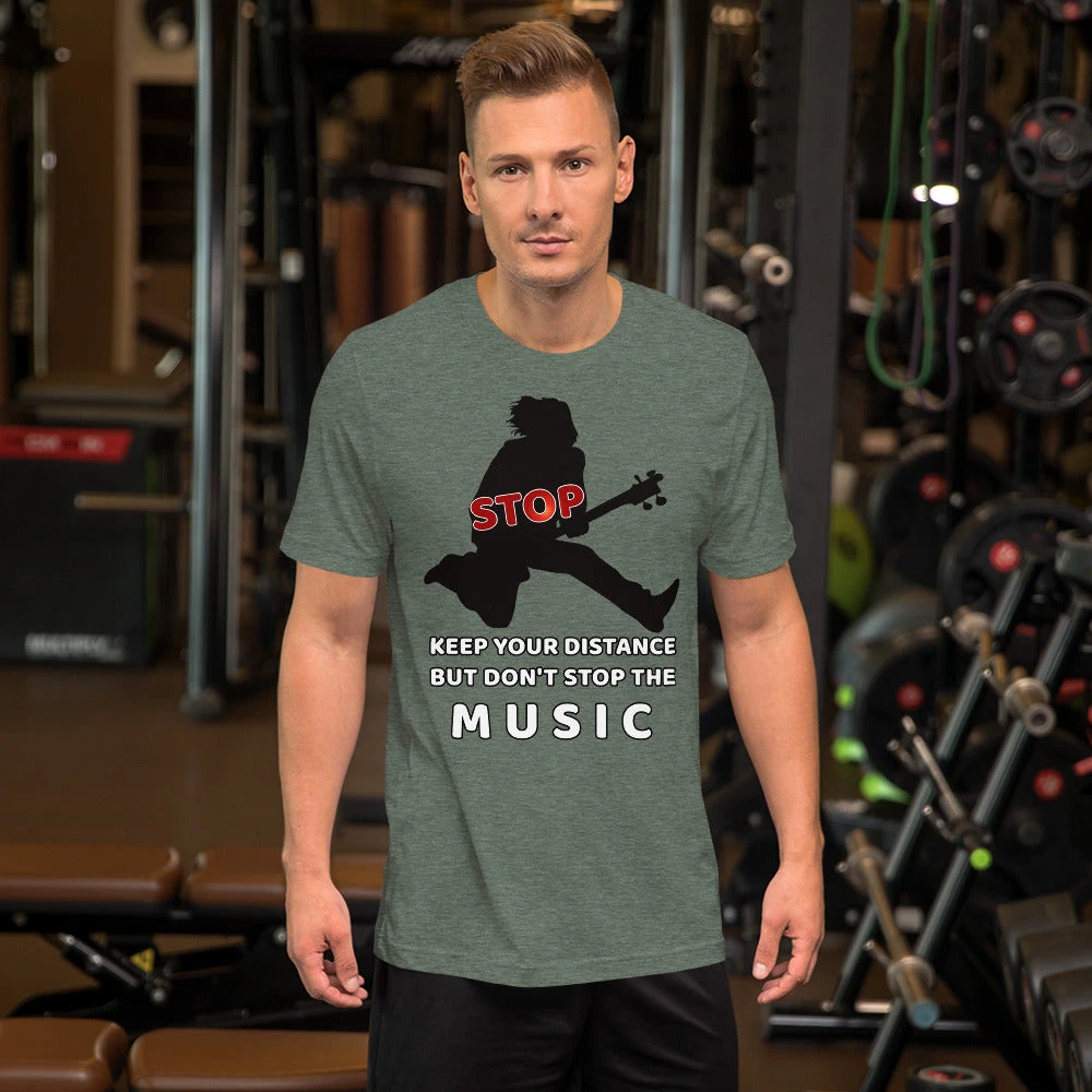 Keep Distance But Don't Stop The MUSIC, Short-Sleeve Unisex T-Shirt 8 Keep Distance But Don't Stop The MUSIC, Short-Sleeve Unisex T-Shirt - Afbeelding 6