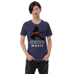 Keep Distance But Don't Stop The MUSIC, Short-Sleeve Unisex T-Shirt 21 Keep Distance But Don't Stop The MUSIC, Short-Sleeve Unisex T-Shirt -Scattando Webshop Winkel mockup 7582adb2