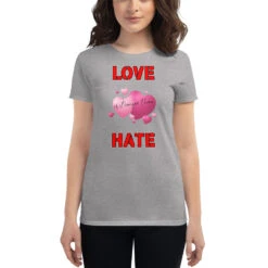 Love Is Stronger Than Hate Women's Short Sleeve T-shirt -Scattando Webshop Winkel mockup 7bdfe83c