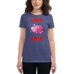 Love Is Stronger Than Hate Women's Short Sleeve T-shirt -Scattando Webshop Winkel mockup 842d56ba