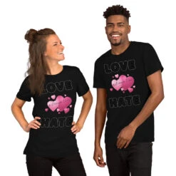 Love Is Stronger Than Hate Short-Sleeve Unisex T-Shirt, Gratis Verzending -Scattando Webshop Winkel mockup 908f63fb