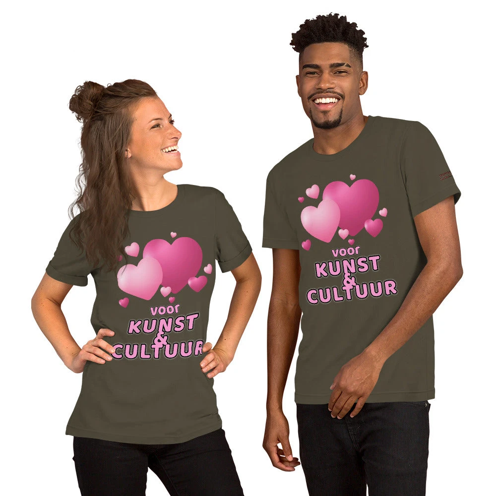 Love Kunst & Cultuur Short-Sleeve Unisex T-Shirt, Gratis Verzendkosten 3 Love Kunst & Cultuur Short-Sleeve Unisex T-Shirt, Gratis Verzendkosten