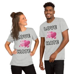 Love Is Stronger Than Hate Short-Sleeve Unisex T-Shirt, Gratis Verzending -Scattando Webshop Winkel mockup c6daf682