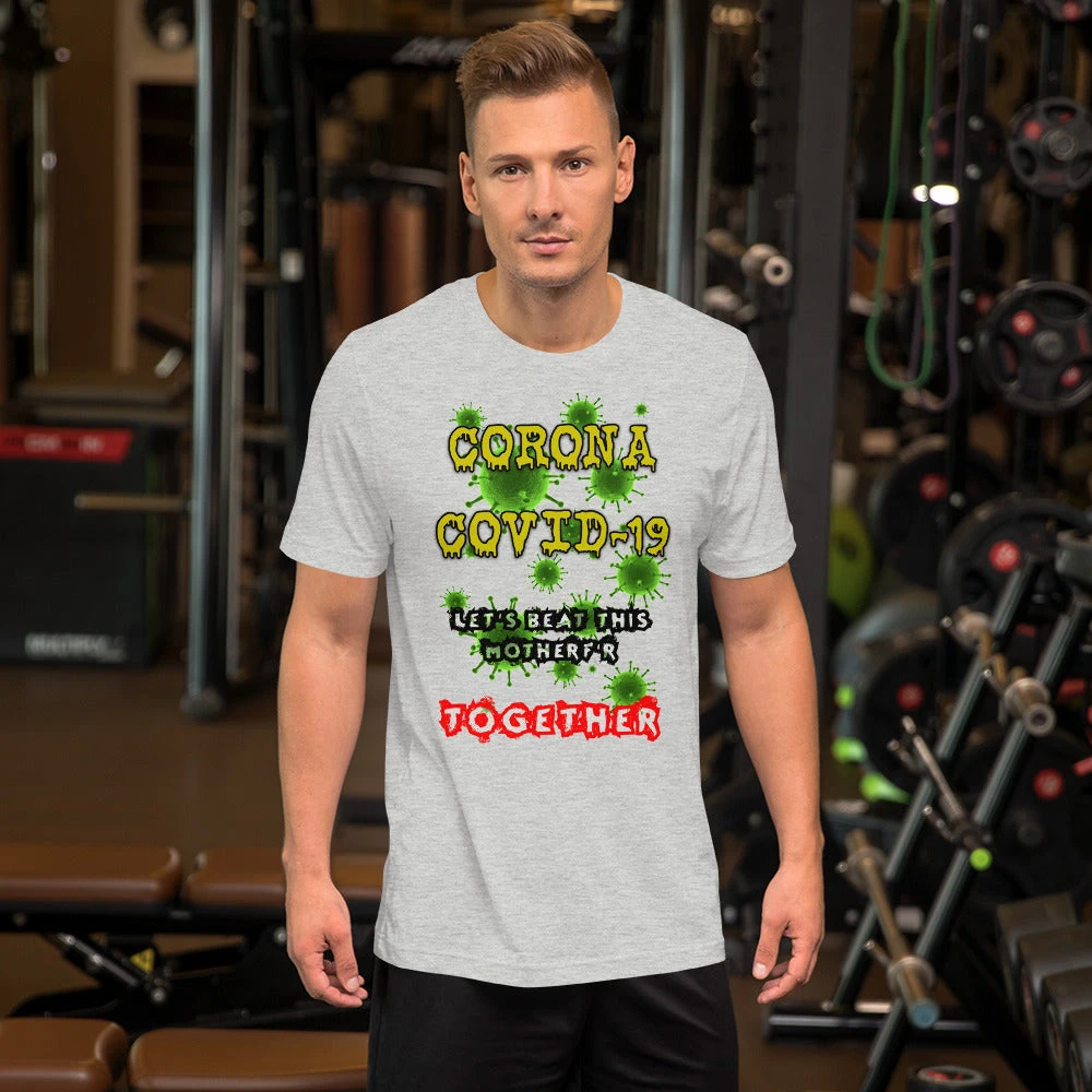 Virus, Let's Beat It Together Short-Sleeve Unisex T-Shirt, Gratis Verzending 3 Virus, Let's Beat It Together Short-Sleeve Unisex T-Shirt, Gratis Verzending