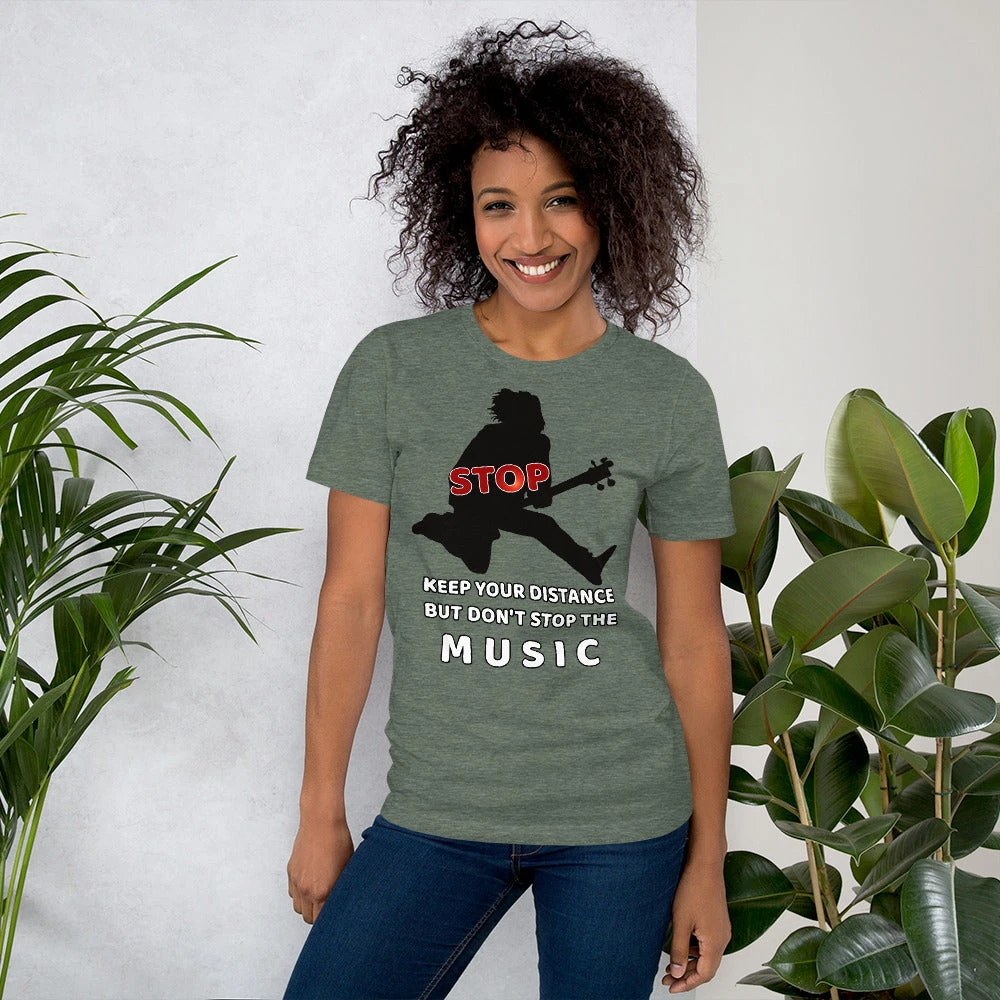 Keep Distance But Don't Stop The MUSIC, Short-Sleeve Unisex T-Shirt 10 Keep Distance But Don't Stop The MUSIC, Short-Sleeve Unisex T-Shirt - Afbeelding 8