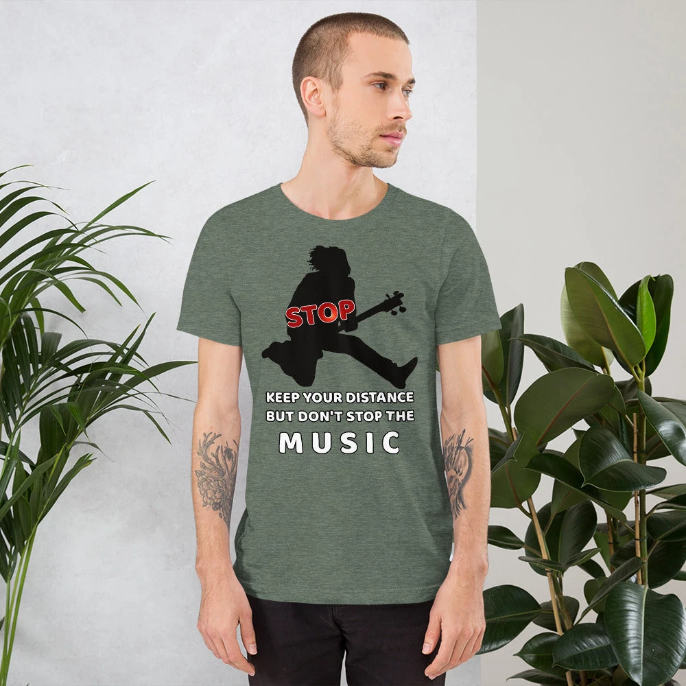 Keep Distance But Don't Stop The MUSIC, Short-Sleeve Unisex T-Shirt 9 Keep Distance But Don't Stop The MUSIC, Short-Sleeve Unisex T-Shirt - Afbeelding 7