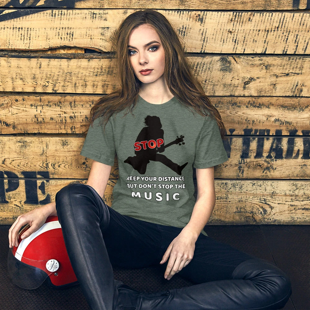 Keep Distance But Don't Stop The MUSIC, Short-Sleeve Unisex T-Shirt 11 Keep Distance But Don't Stop The MUSIC, Short-Sleeve Unisex T-Shirt - Afbeelding 9