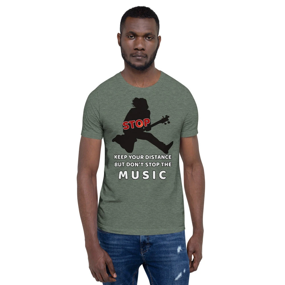 Keep Distance But Don't Stop The MUSIC, Short-Sleeve Unisex T-Shirt 4 Keep Distance But Don't Stop The MUSIC, Short-Sleeve Unisex T-Shirt - Afbeelding 2