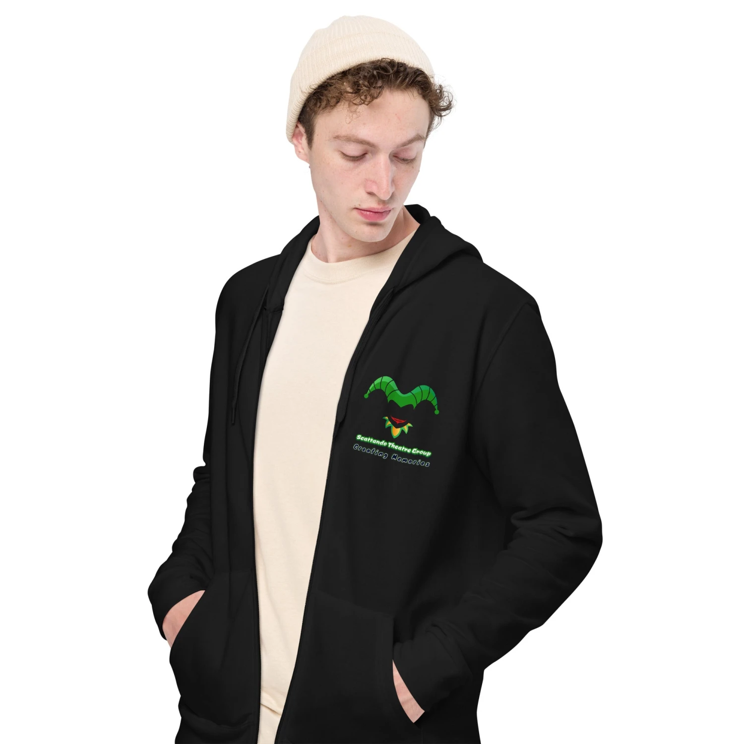 Scattando Theatre Group Unisex Basic Zip Hoodie 6 Scattando Theatre Group Unisex Basic Zip Hoodie - Afbeelding 4