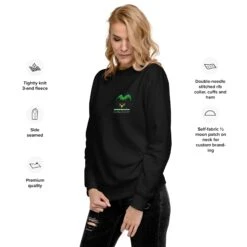 Scattando Theatre Group Uniseks Premium Sweatshirt -Scattando Webshop Winkel unisex premium sweatshirt black left front 6429fda3bd1e4