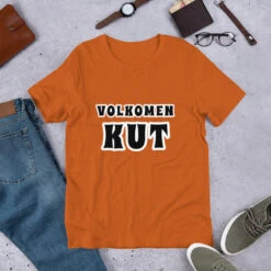 Volkomen Kut Short-Sleeve Unisex T-Shirt, GRATIS VERZENDKOSTEN! -Scattando Webshop Winkel unisex premium t shirt autumn front 60cf9b11646e3