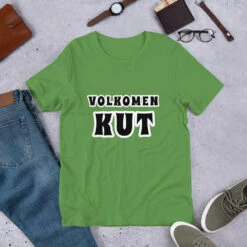 Volkomen Kut Short-Sleeve Unisex T-Shirt, GRATIS VERZENDKOSTEN! -Scattando Webshop Winkel unisex premium t shirt leaf front 60cf9b11675ac