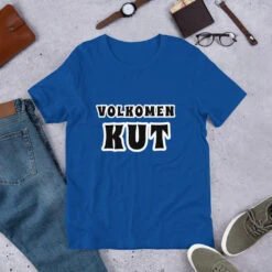 Volkomen Kut Short-Sleeve Unisex T-Shirt, GRATIS VERZENDKOSTEN! -Scattando Webshop Winkel unisex premium t shirt true royal front 60cf9b1163129