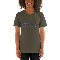 I Am A Hear-O Unisex T-Shirt, GRATIS VERZENDING FREE SHIPMENT -Scattando Webshop Winkel unisex staple t shirt army front 6109738bd0a22