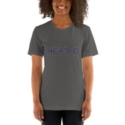 I Am A Hear-O Unisex T-Shirt, GRATIS VERZENDING FREE SHIPMENT -Scattando Webshop Winkel unisex staple t shirt asphalt front 6109738bd1e6e